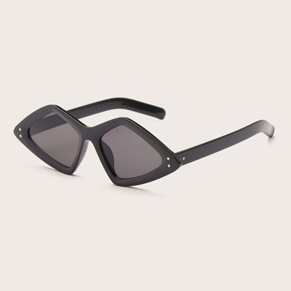 

Men Irregular Geometric Frame Sunglasses, Black