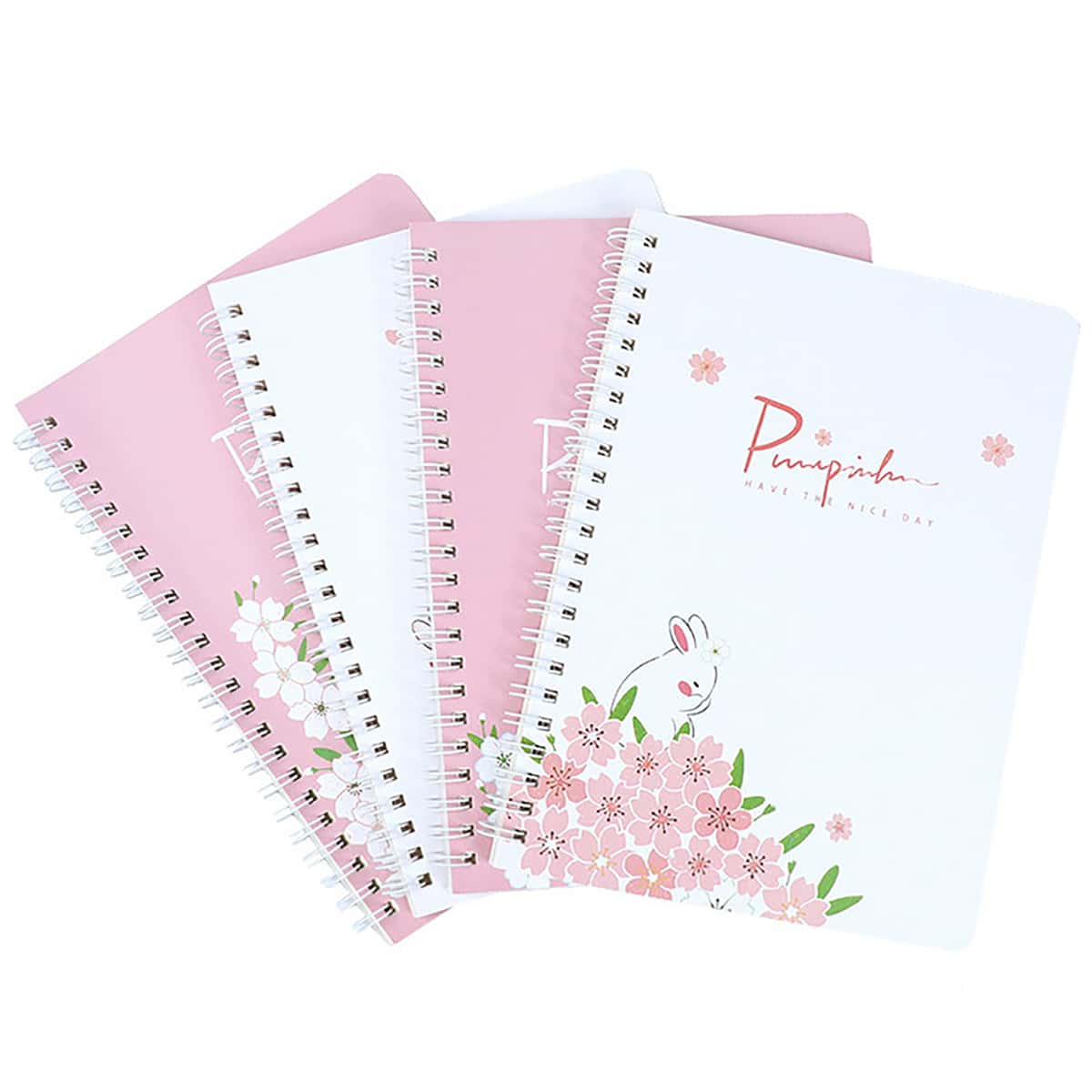 

1pack Rabbit Print Cover Random Spiral Notebook, Multicolor