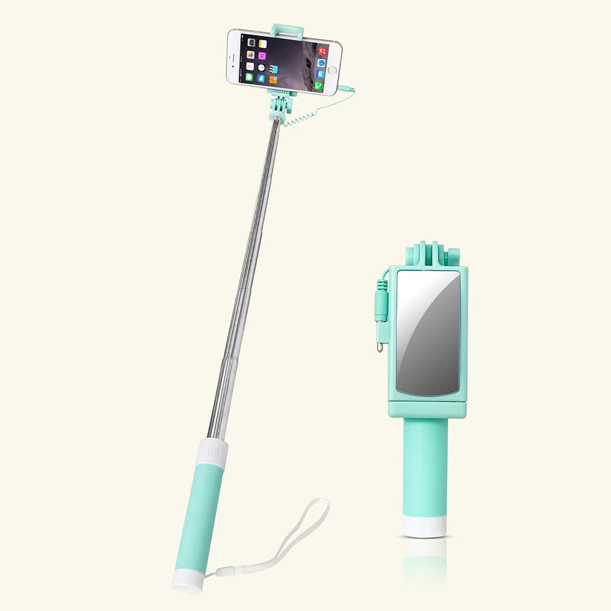 

Wired Portable Selfie Stick, Green