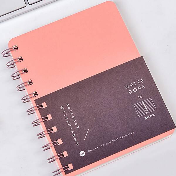 

1pack Simple Spiral Notebook, Multicolor