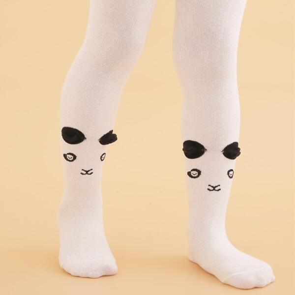 

Toddler Girls Cartoon Tights, White
