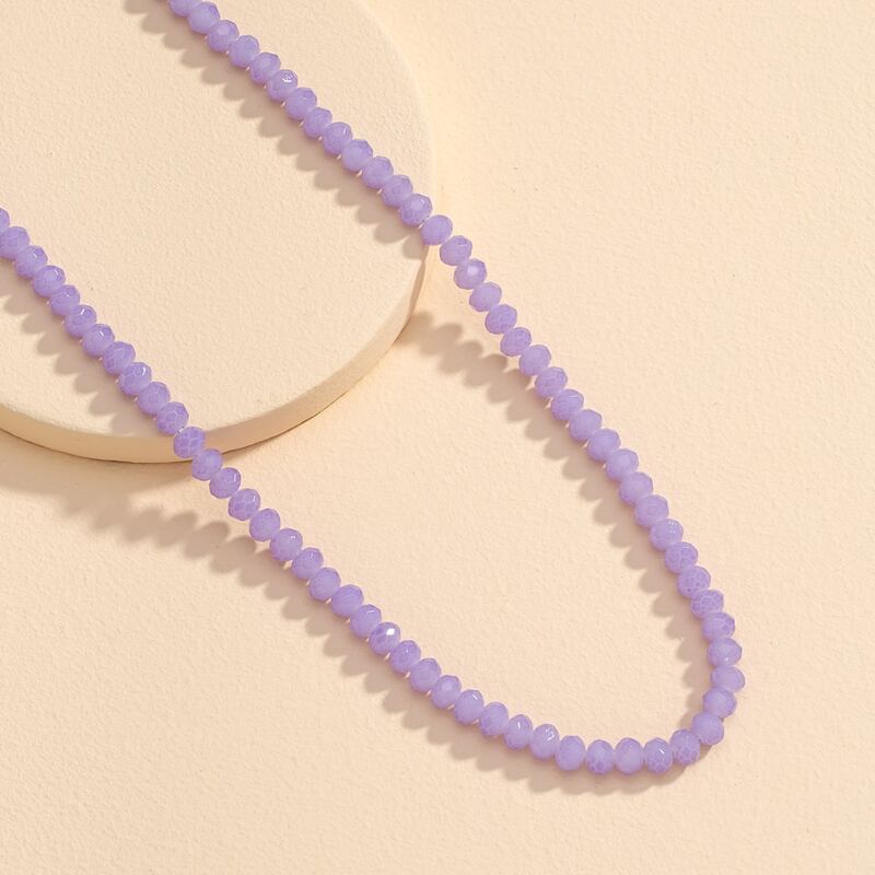 

Crystal Beaded Necklace, Purple