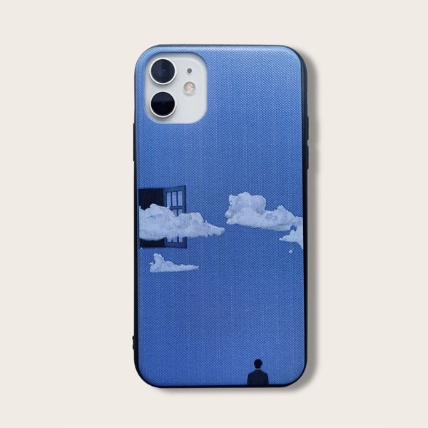 

Cloud Pattern iPhone Case, Blue