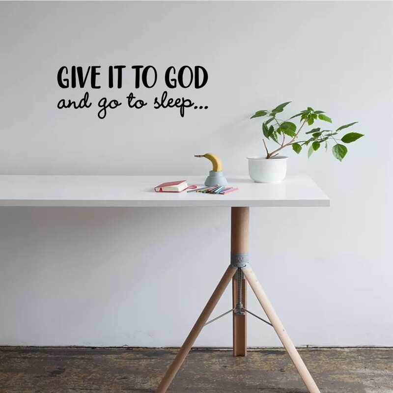 

Slogan Graphic Wall Sticker, Black