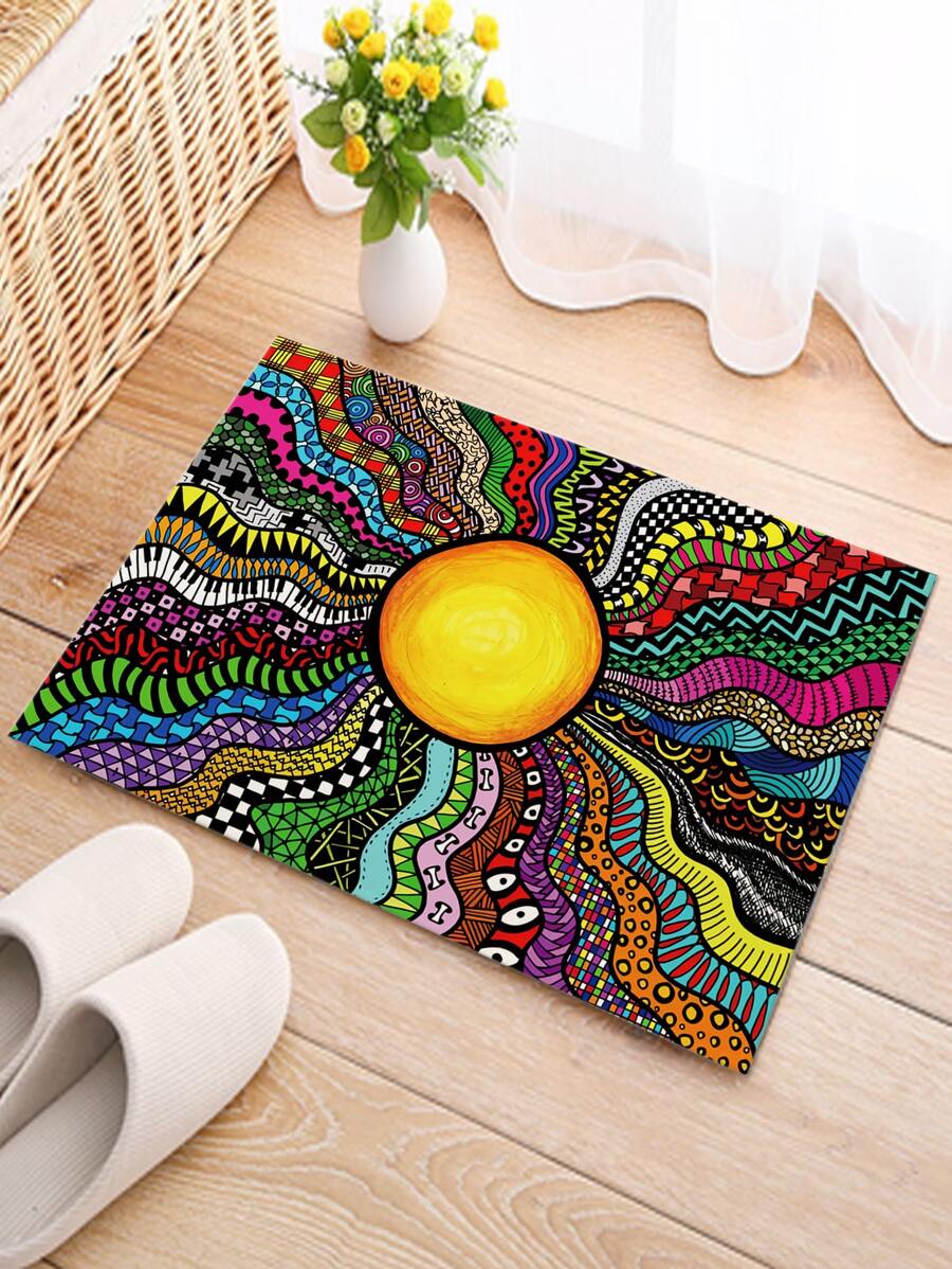 Alfombra de piso con estampado - Multicolor - Ver 1