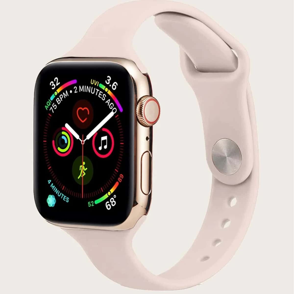 

Solid Apple Watch Strap, Pink pastel
