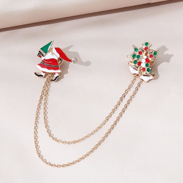 

Christmas Chain Brooch, Multicolor