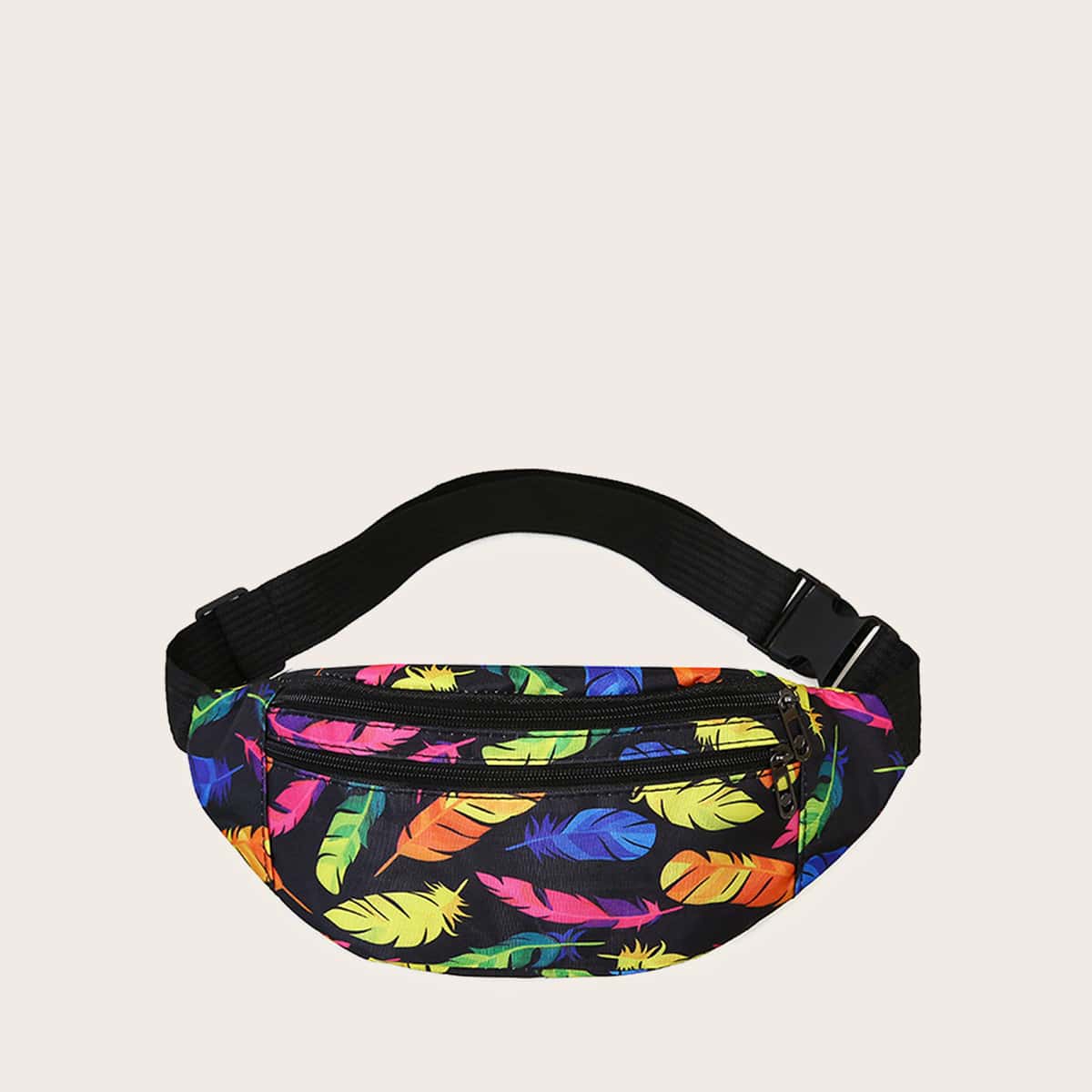 Image of Feather Graphic Bum Bag