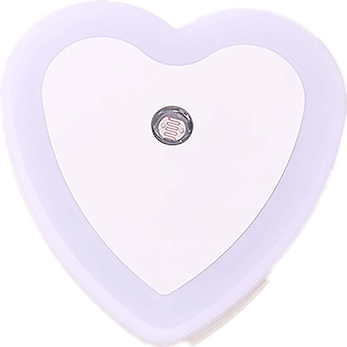 

Heart Shaped Plug-in Night Light, White