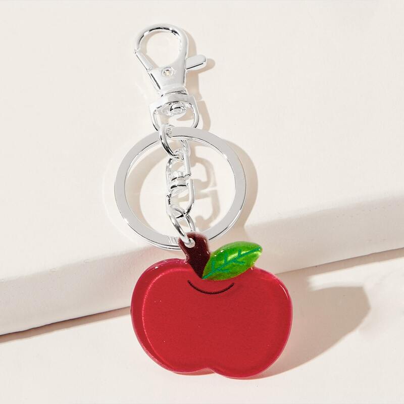 

1pc Apple Keychain, Red