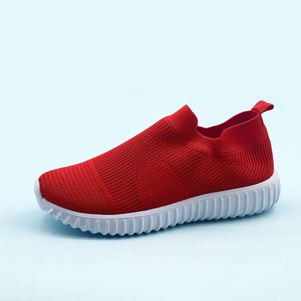 

Wide Fit Slip On Sneakers, Red