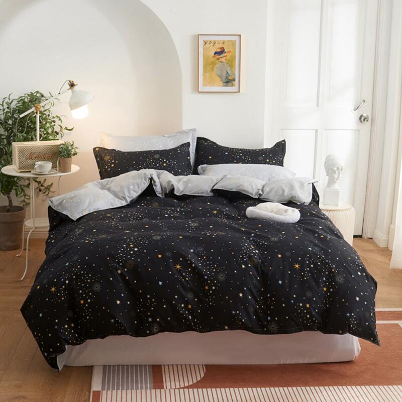 

Galaxy Pattern Bedding Set Without Filler, Black