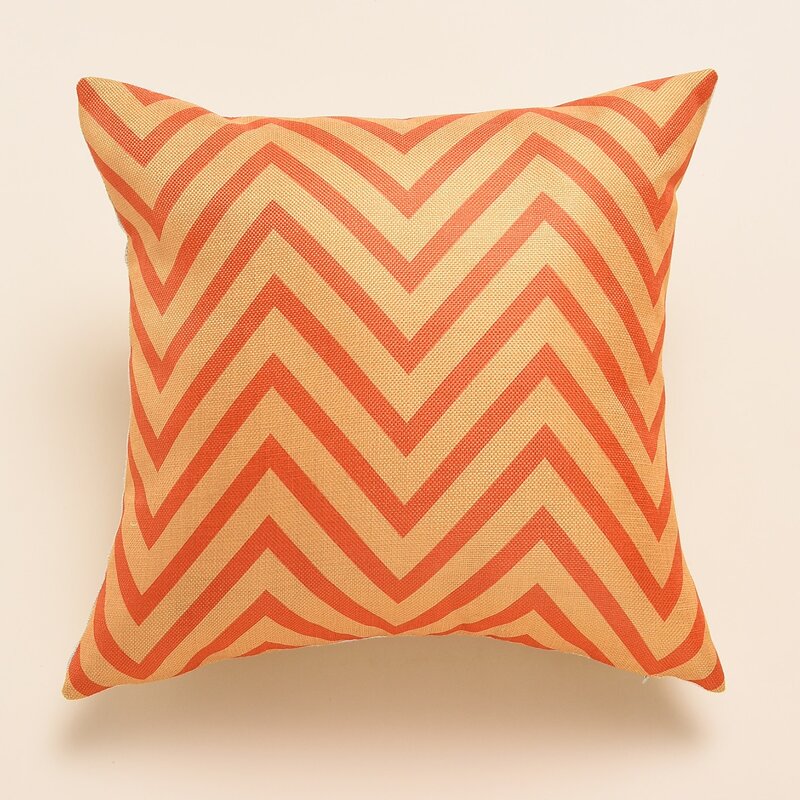 

Halloween Chevron Pattern Cushion Cover Without Filler, Orange