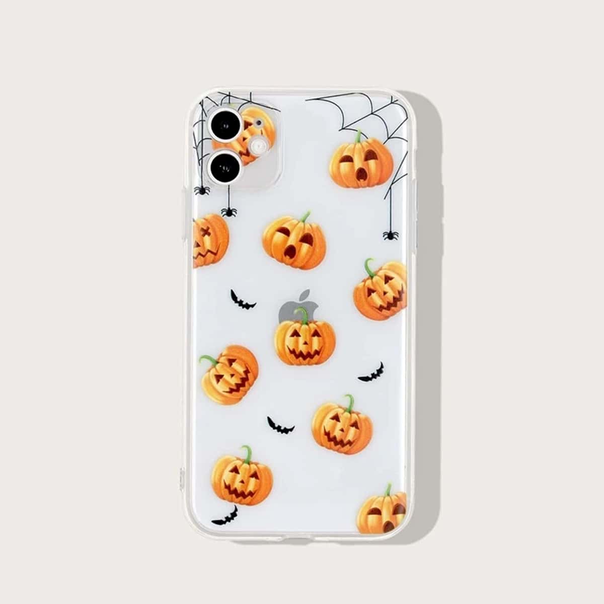 

Halloween Pumpkin Clear iPhone Case, Multicolor
