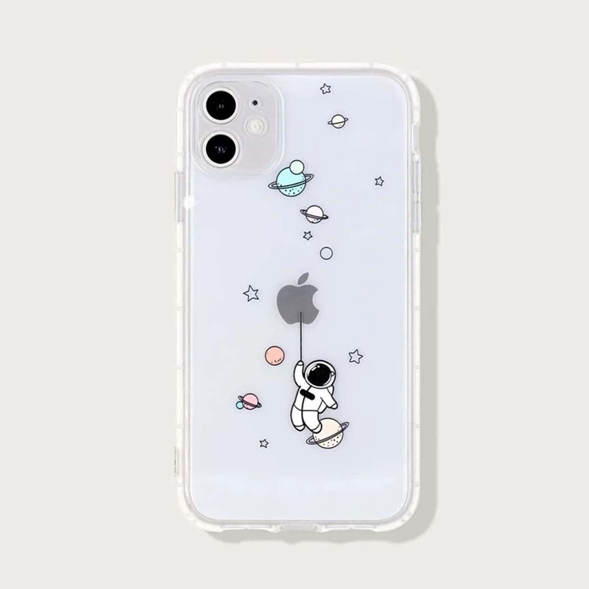 

Astronaut Print Clear iPhone Case