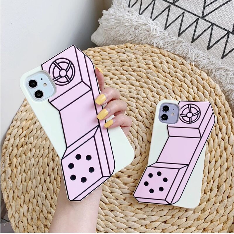 

Telephone Design iPhone Case, Baby pink