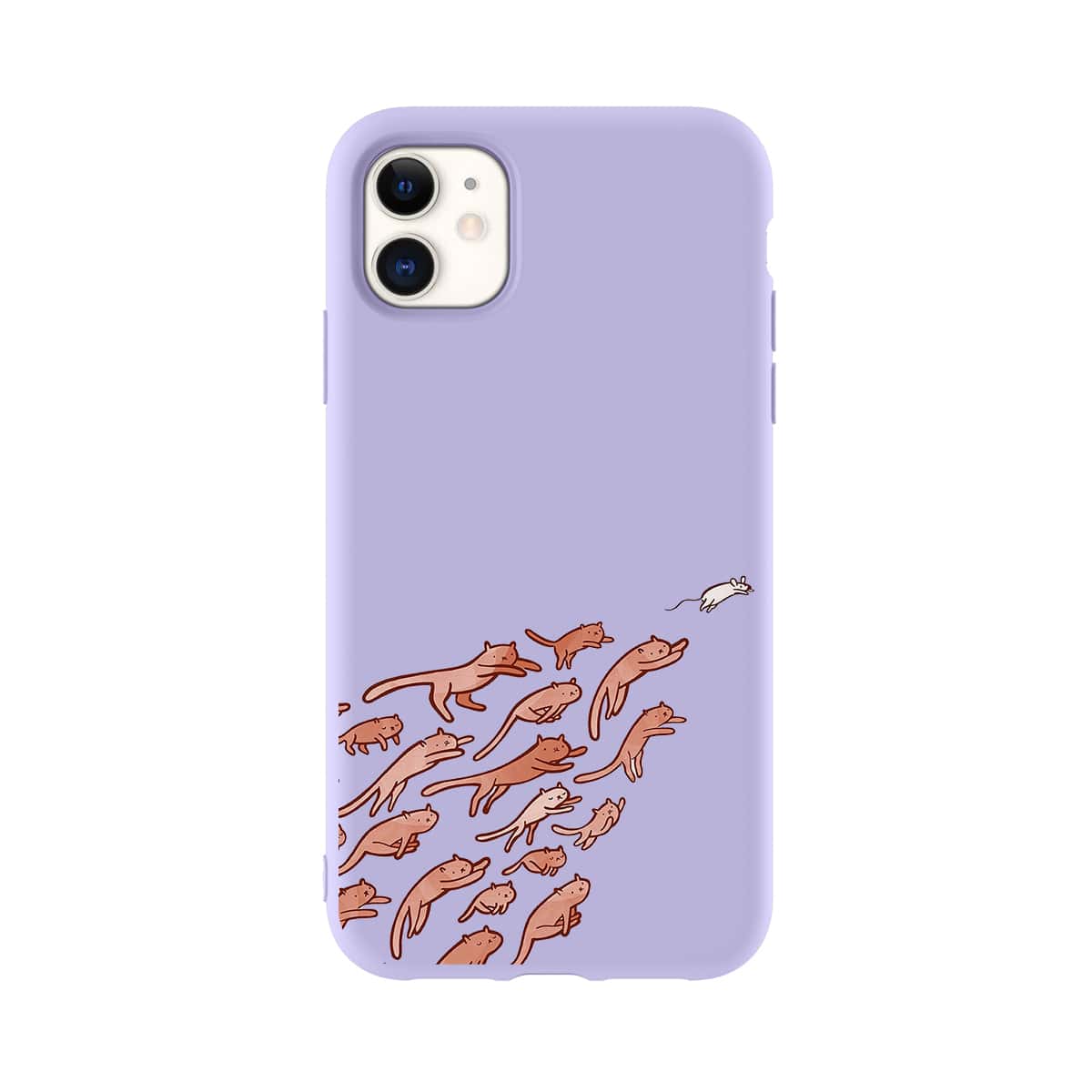 

Cat Pattern iPhone Case, Purple