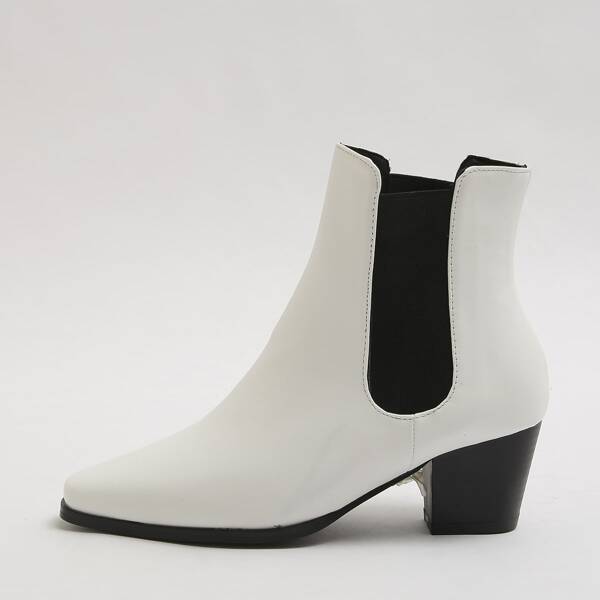 

Square Toe Chelsea Boots, White