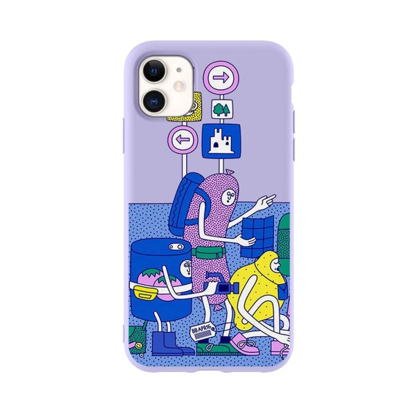 

Cartoon Graphic iPhone Case, Purple