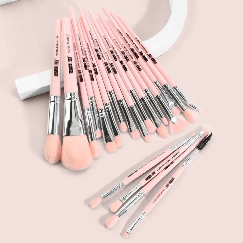 

20pcs Makeup Brush Set, Pink