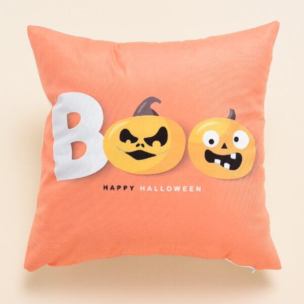 

Halloween Pattern Cushion Cover Without Filler, Orange