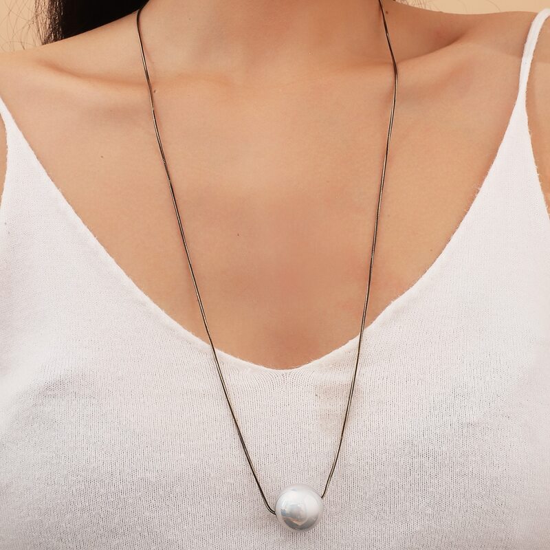 

Faux Pearl Decor Necklace, Multicolor