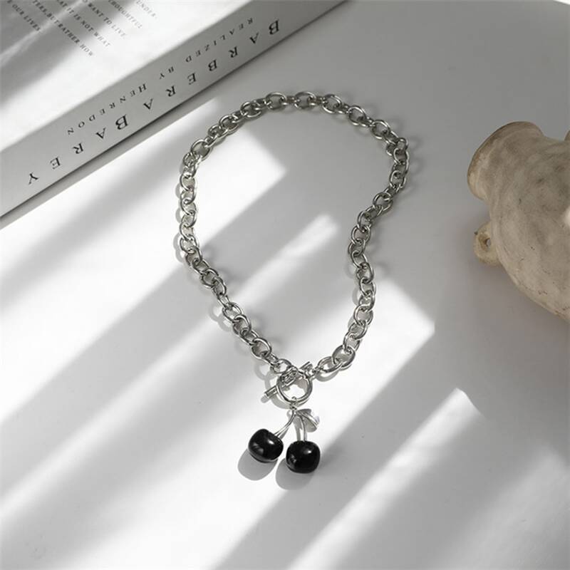 

Cherry Chain Necklace, Silver