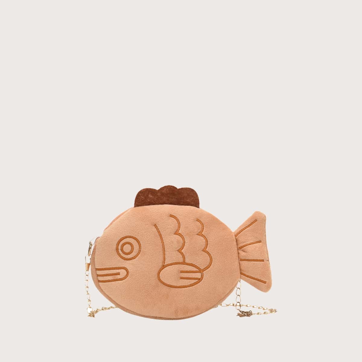 

Cartoon Fish Crossbody Bag, Camel