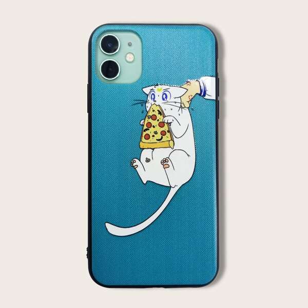 

Чехол для iPhone с рисунком кошки, Синий