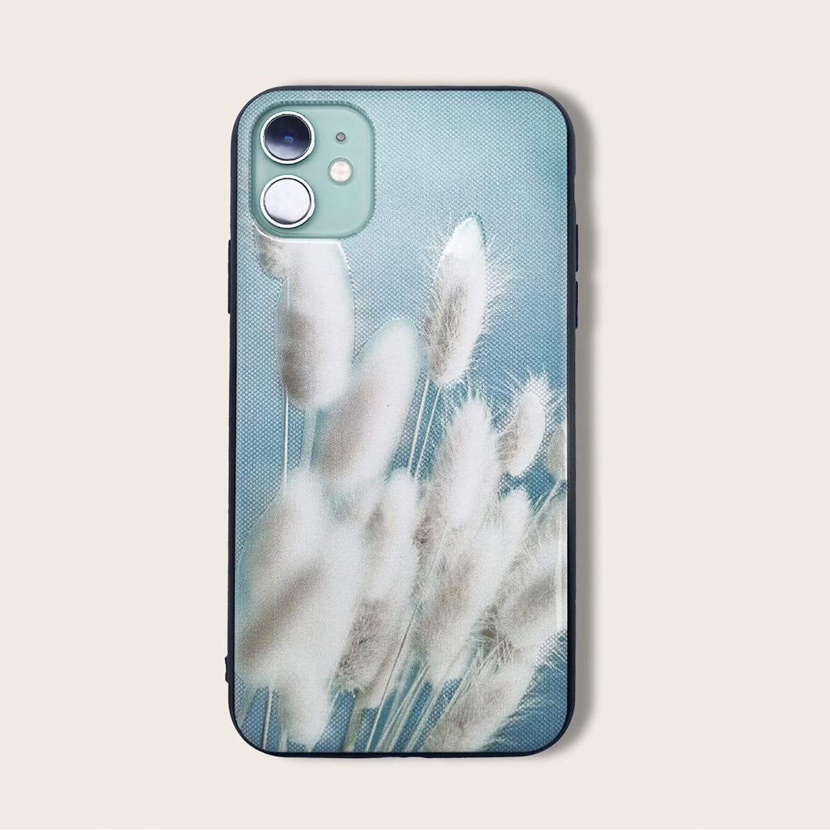 

Setaria Viridis Pattern iPhone Case, Blue and white