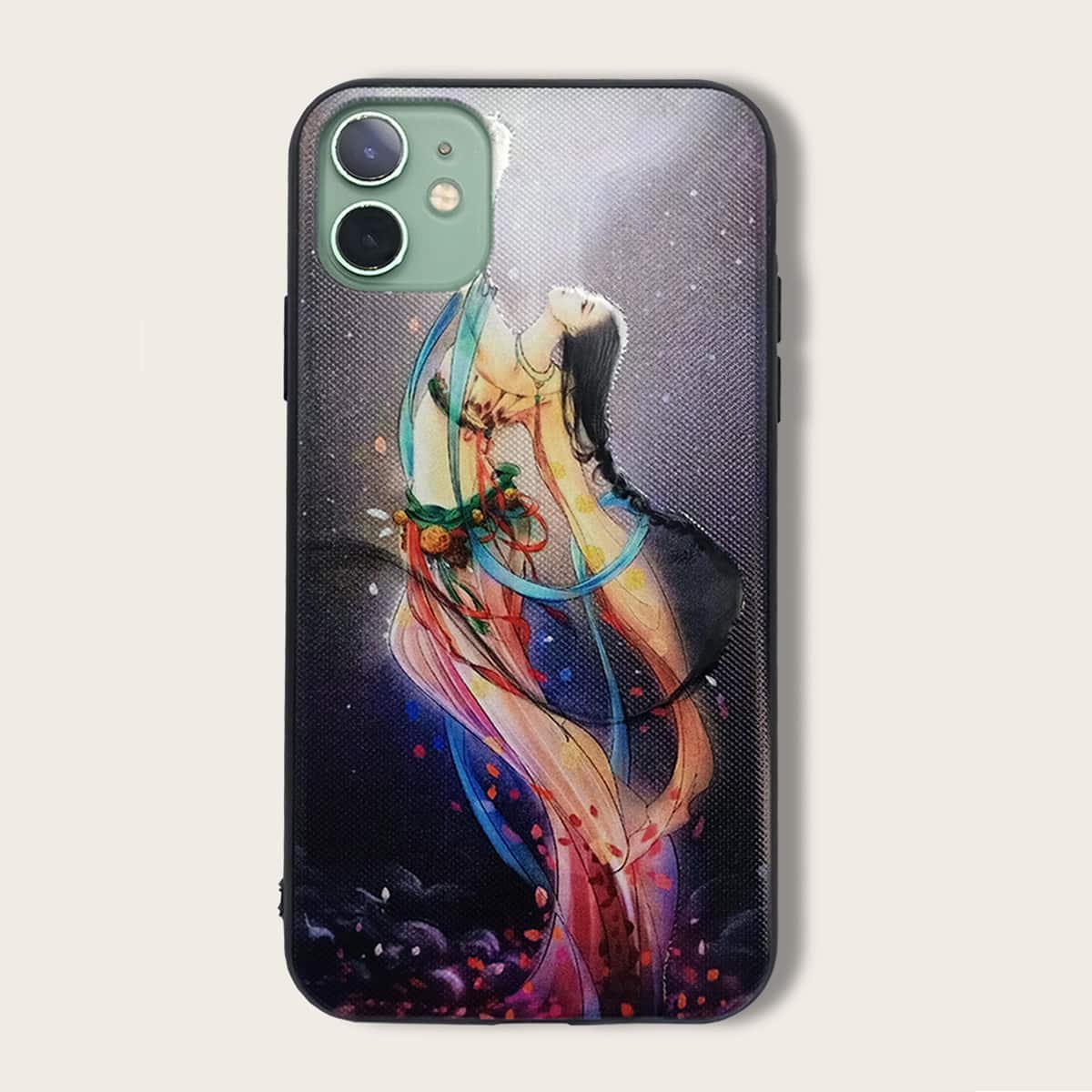 

Figure Graphic iPhone Case, Black