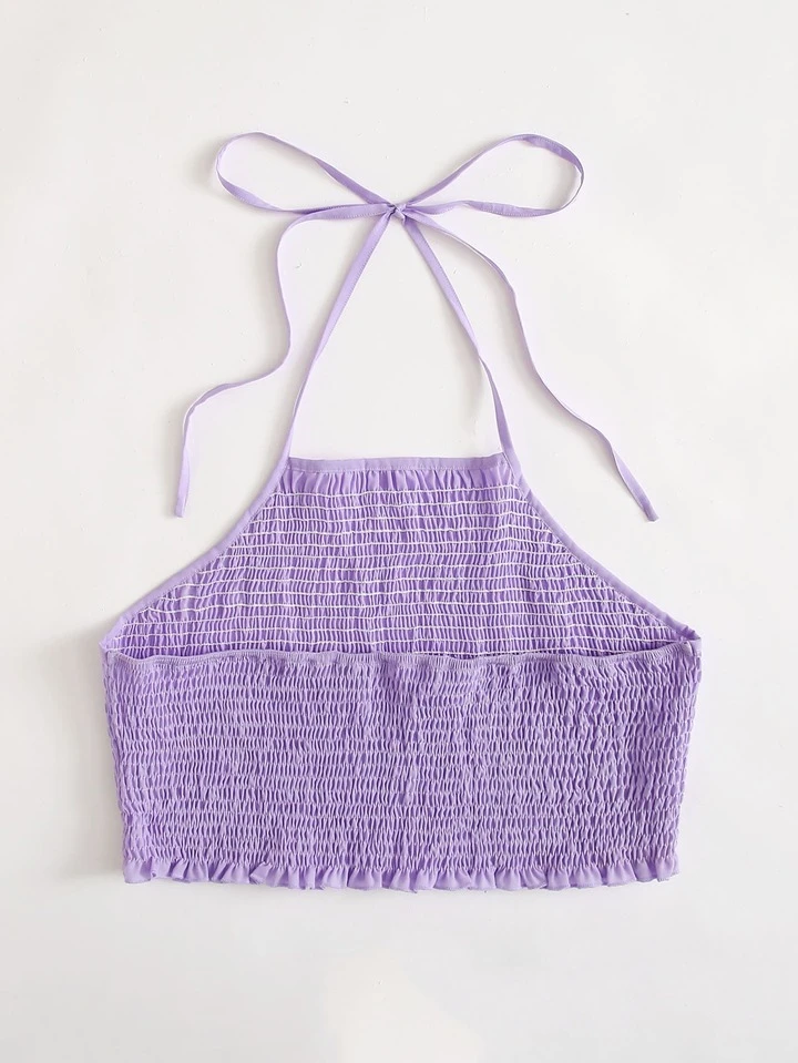 トップス theredthread shirred frill halter tops theredthread shirred frill halter tops 白 【公式通販】