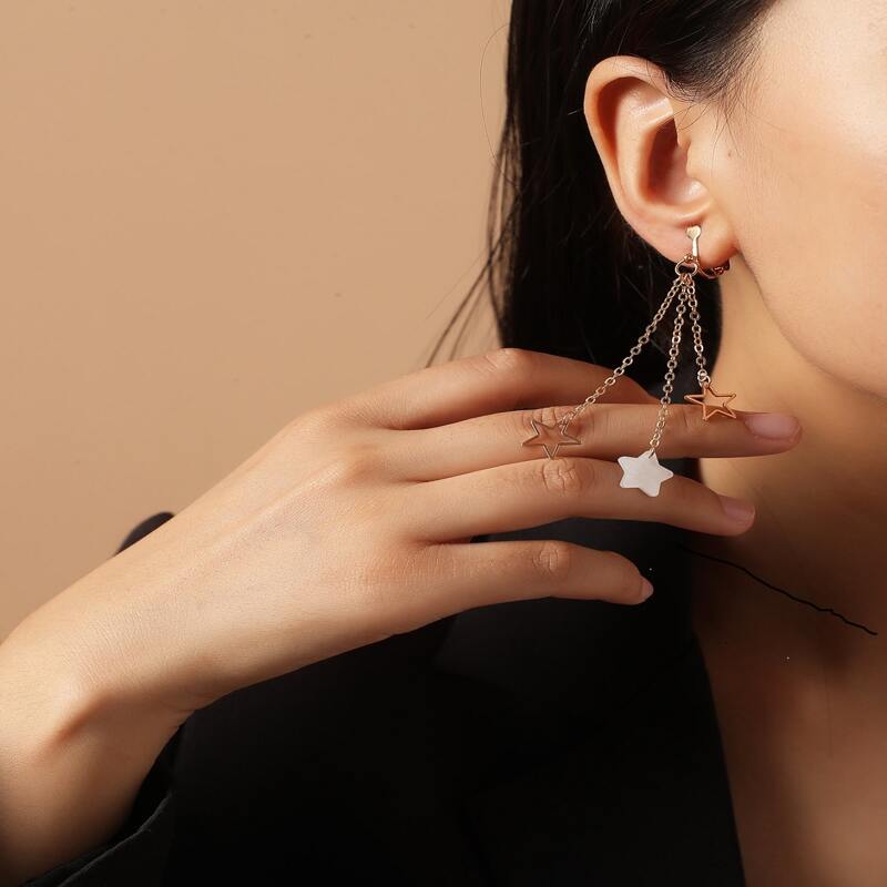 

Star Tassel Drop Earrings, Gold