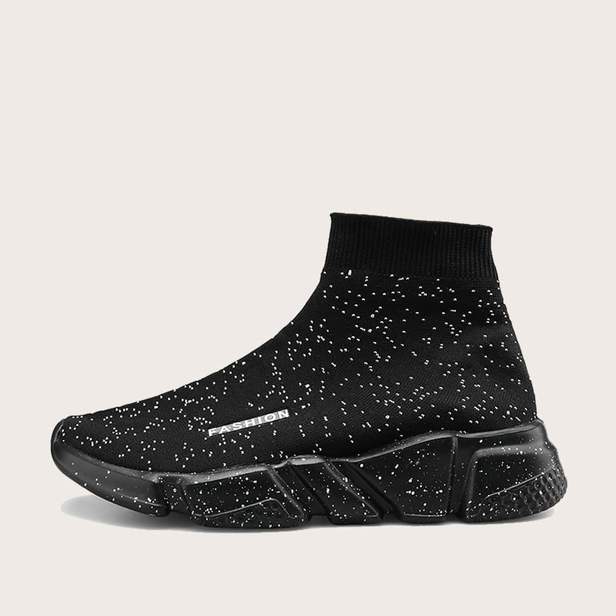 

Wide Fit Sock Sneakers, Black