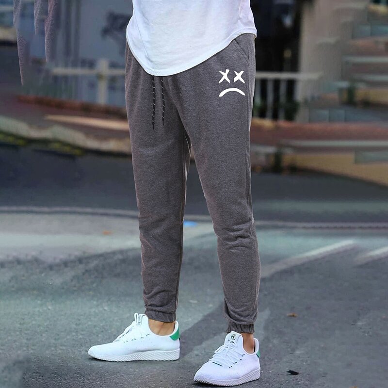 

Guys Graphic Print Joggers, Dark grey