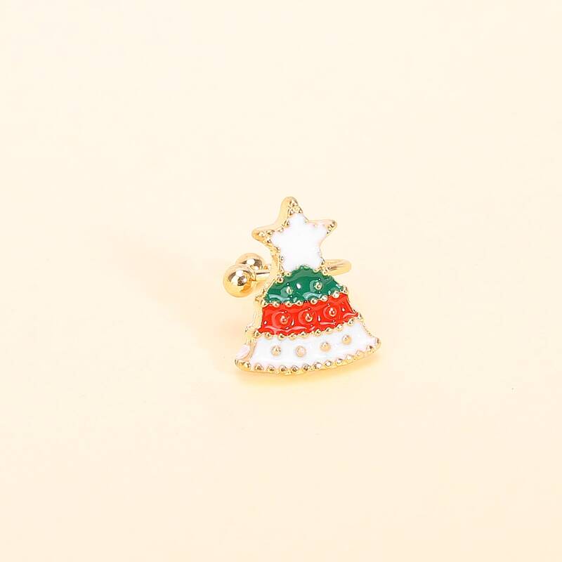 

1pc Christmas Tree Ear Cuff, Red