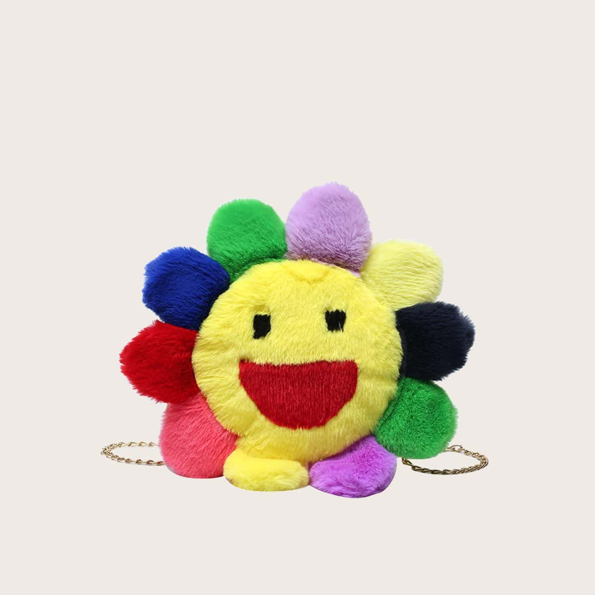 

Floral Fluffy Crossbody Bag, Multicolor