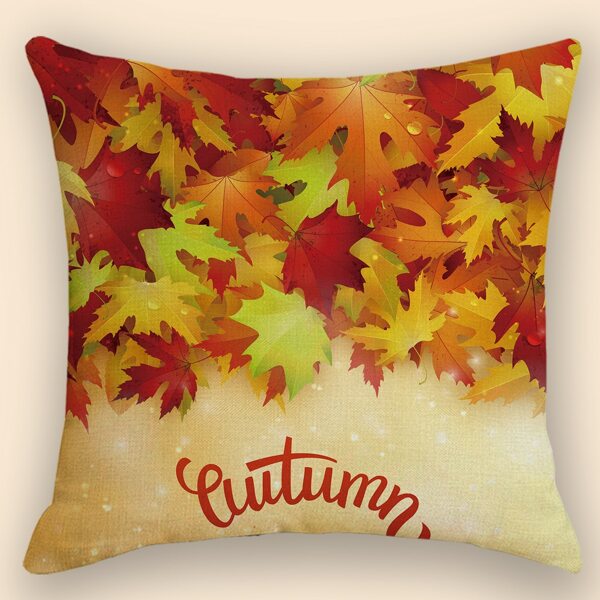 

Leaf Print Cushion Cover Without Filler, Multicolor