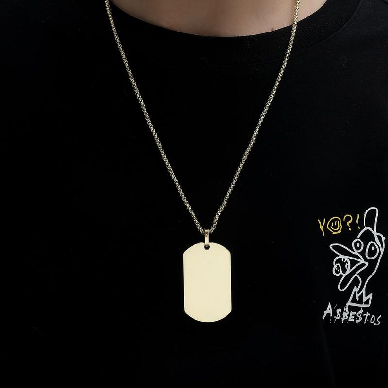 

Guys Geometric Charm Necklace, Gold