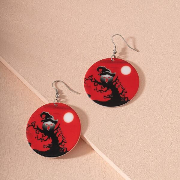 

Pumpkin Pattern Drop Earrings, Multicolor