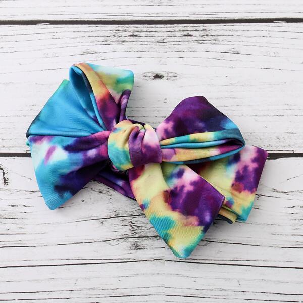 

Baby Girl Ruffle Trim Tie Dye Dress & Headband, Multicolor
