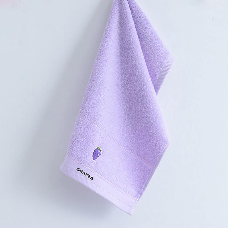 

Kids Fruit Embroidery Towel, Purple