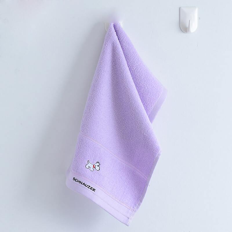 

Kids Cartoon Embroidery Towel, Purple