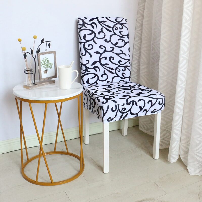 

Tree Branch Print Stretchy Chair Cover, Black and white