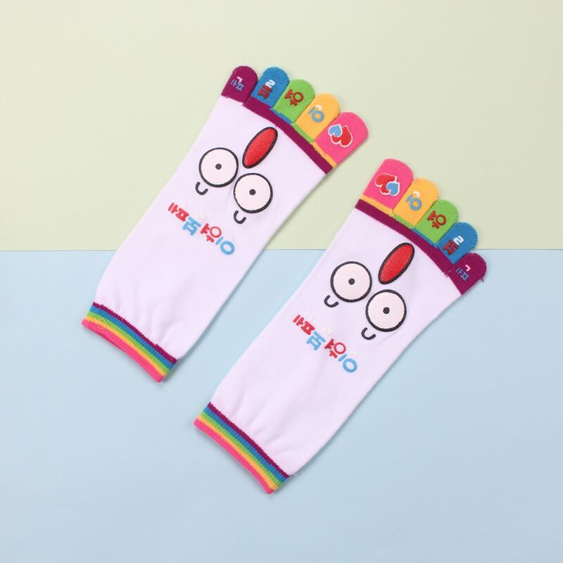 

1pair Cartoon Toe Socks, Multicolor