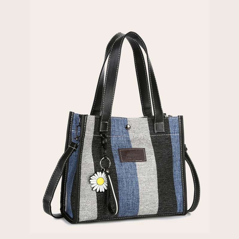 

Colorblock Tote Bag, Multicolor
