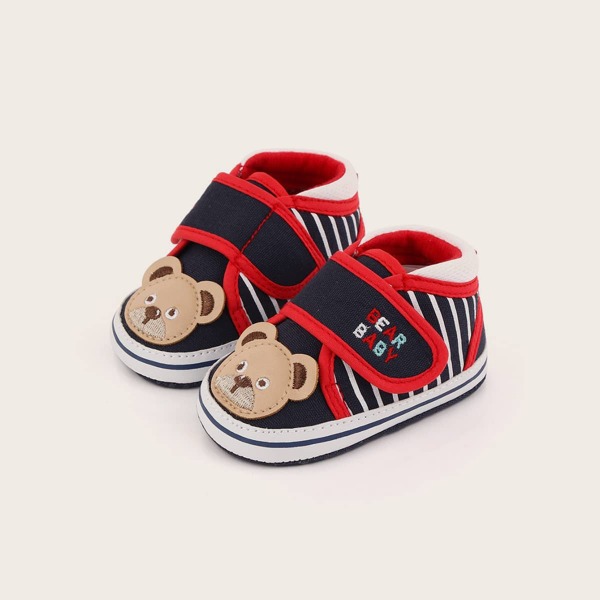 

Baby Girl Cartoon Graphic Velcro Strap Flats, Black
