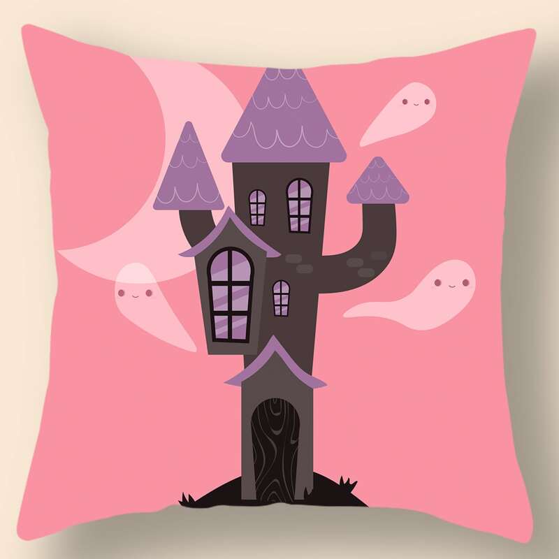 

Halloween Pattern Cushion Cover Without Filler, Multicolor