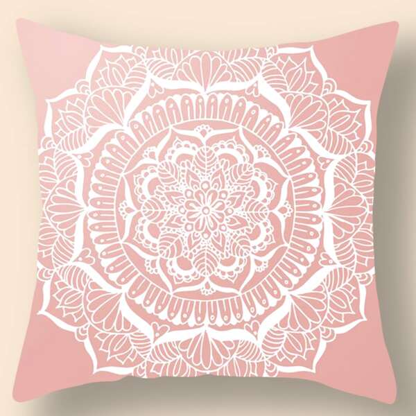 

Mandala Print Cushion Cover Without Filler, Multicolor