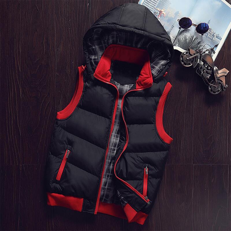 

Guys Plaid Zip Up Padded Gilet, Black